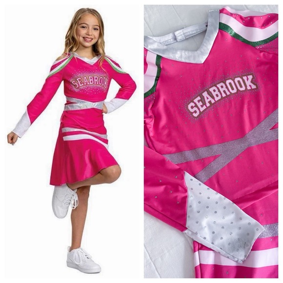 Disney Zombies 3 Addison Wells Classic Cheer Halloween Costume Pink Girls LARGE - Picture 1 of 13